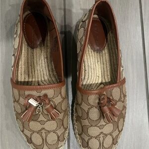 Coach Signature Tan Espadrilles